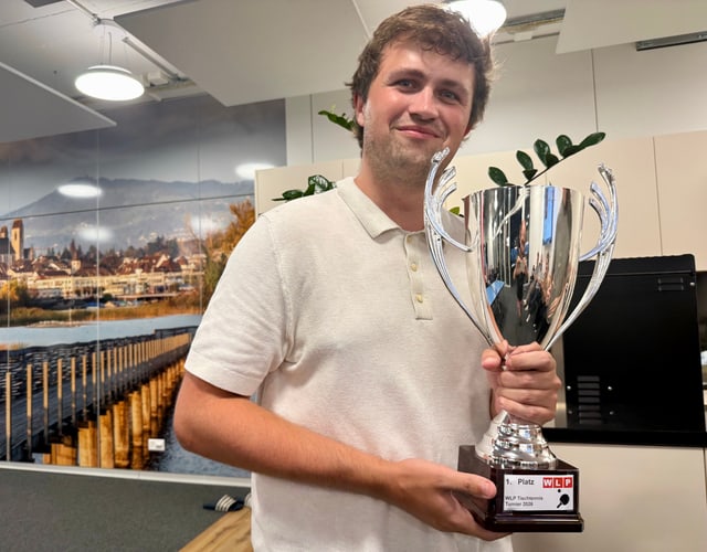 Glen Denzler gewinnt unser jährliches Tischtennisturnier
